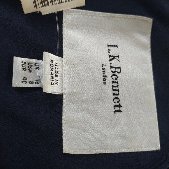 L.K. Bennett London Poppy Classic V Neck Dress 8 - Picture 7 of 12